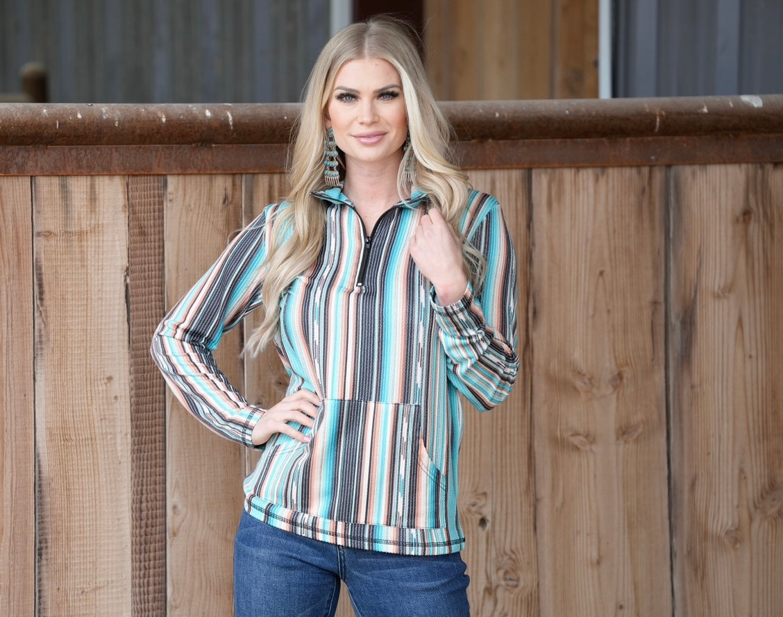 SERAPE SUNSET PULLOVER