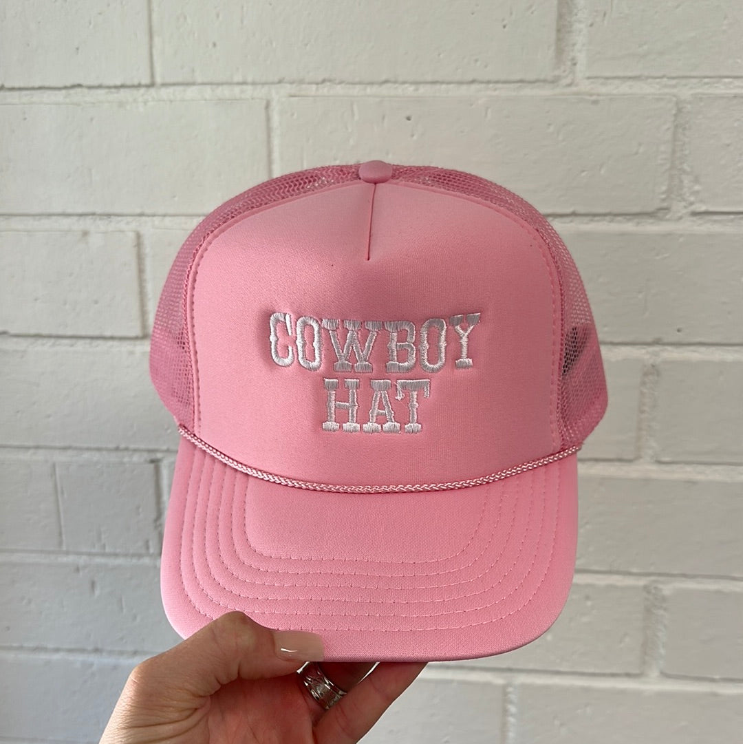 PINK “COWBOY HAT” TRUCKER CAP