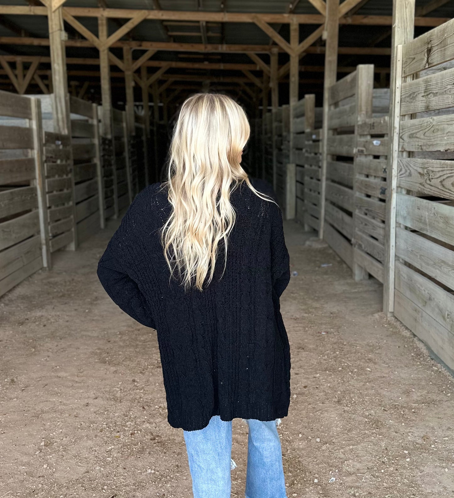 STAMPEDE BLACK CARDIGAN