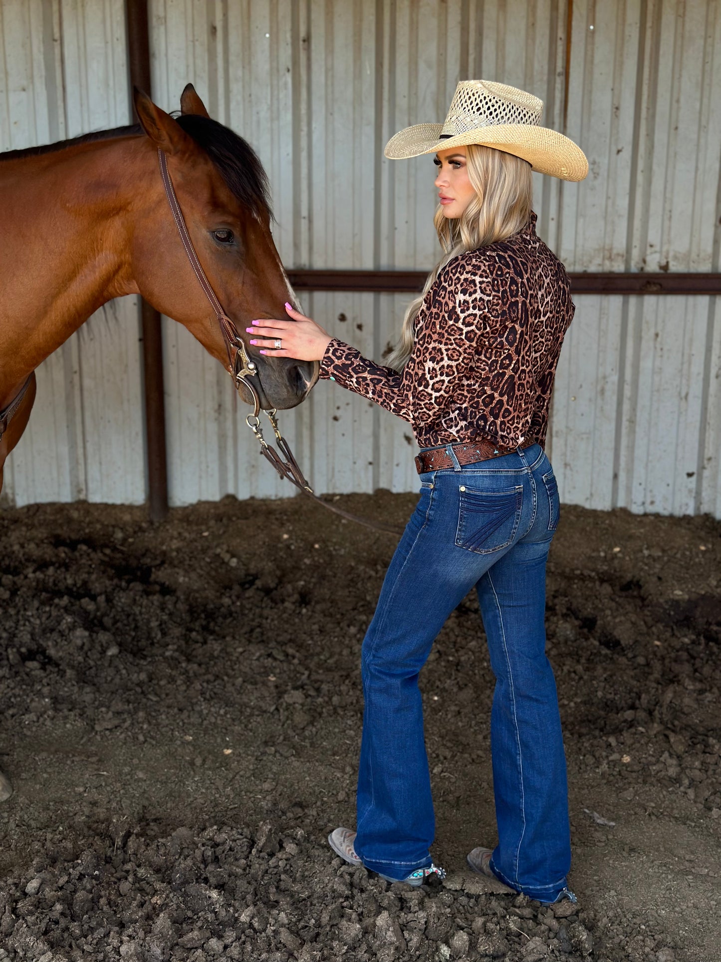 LEOPARD COWGIRL BUTTON UP