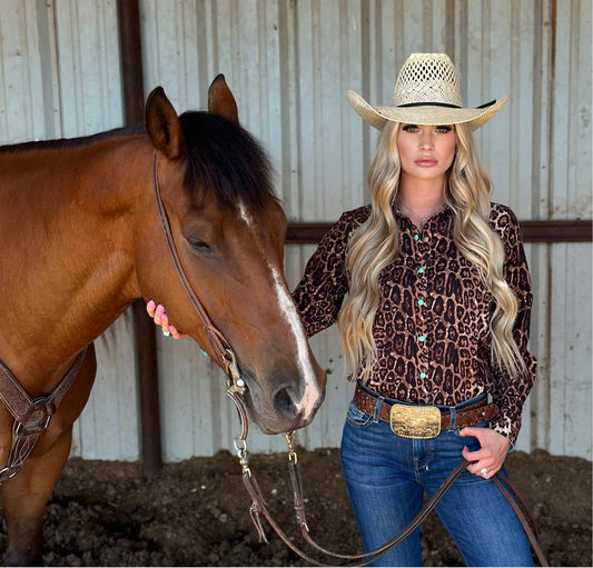 LEOPARD COWGIRL BUTTON UP