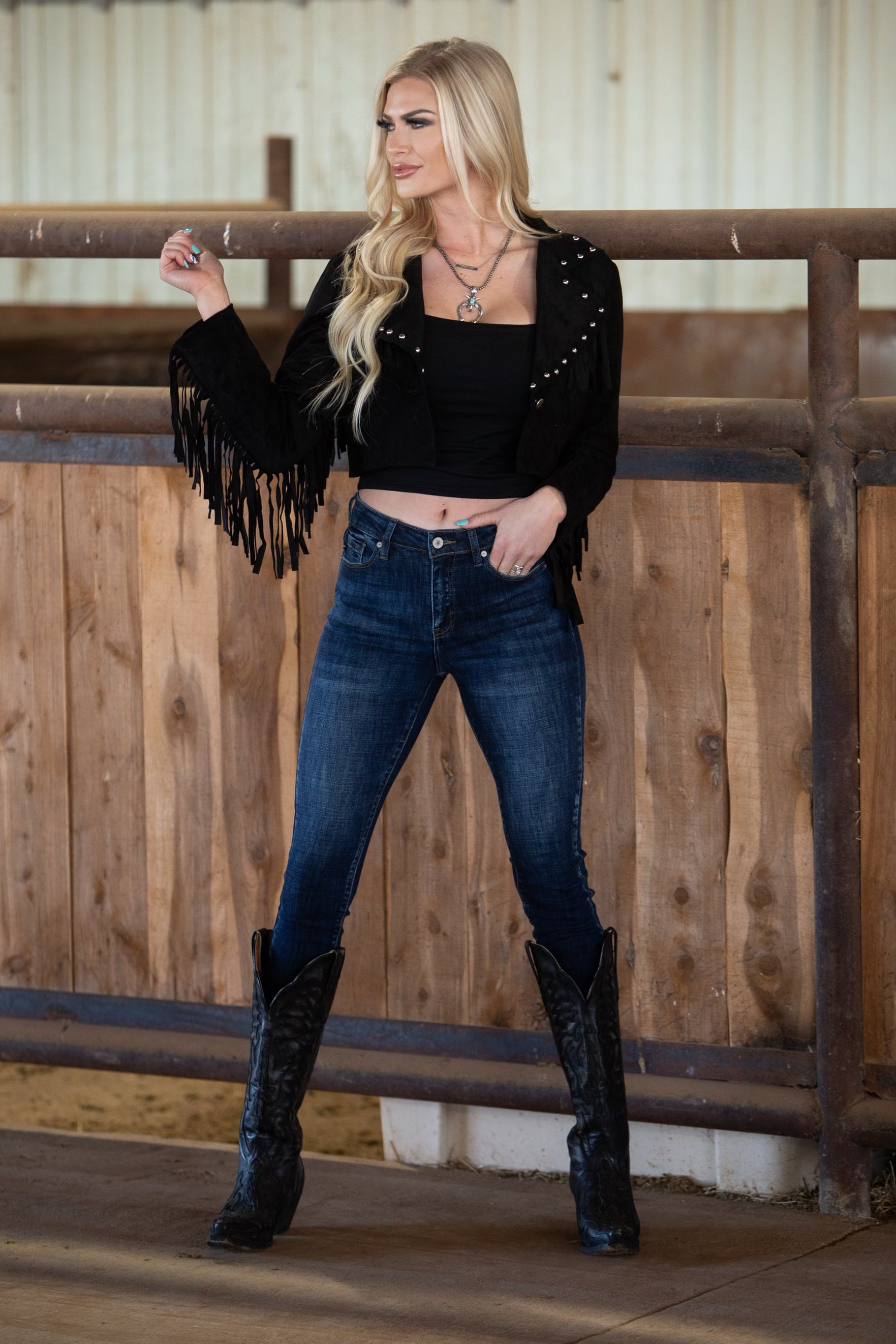 NFR BLACK COWBOY SLINGER – western lavish