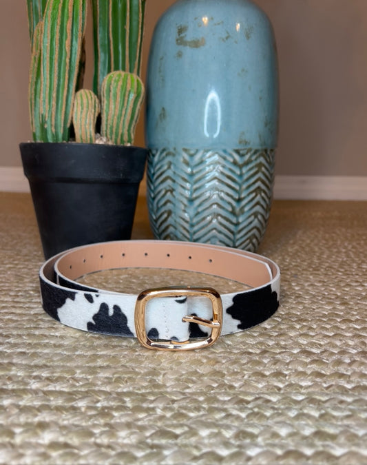 COW PRINT BELT