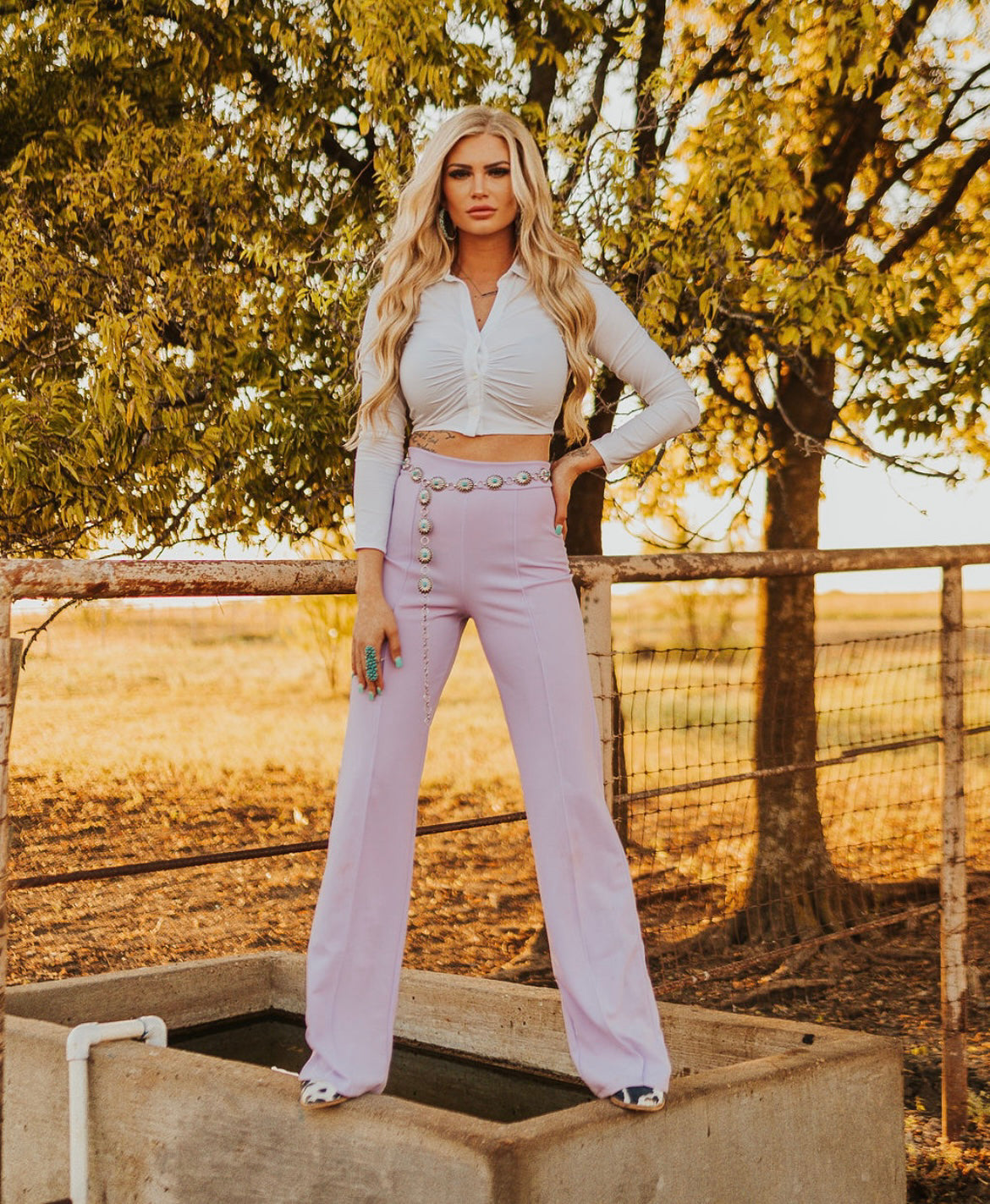 VINTAGE COWGIRL LAVENDER PANTS