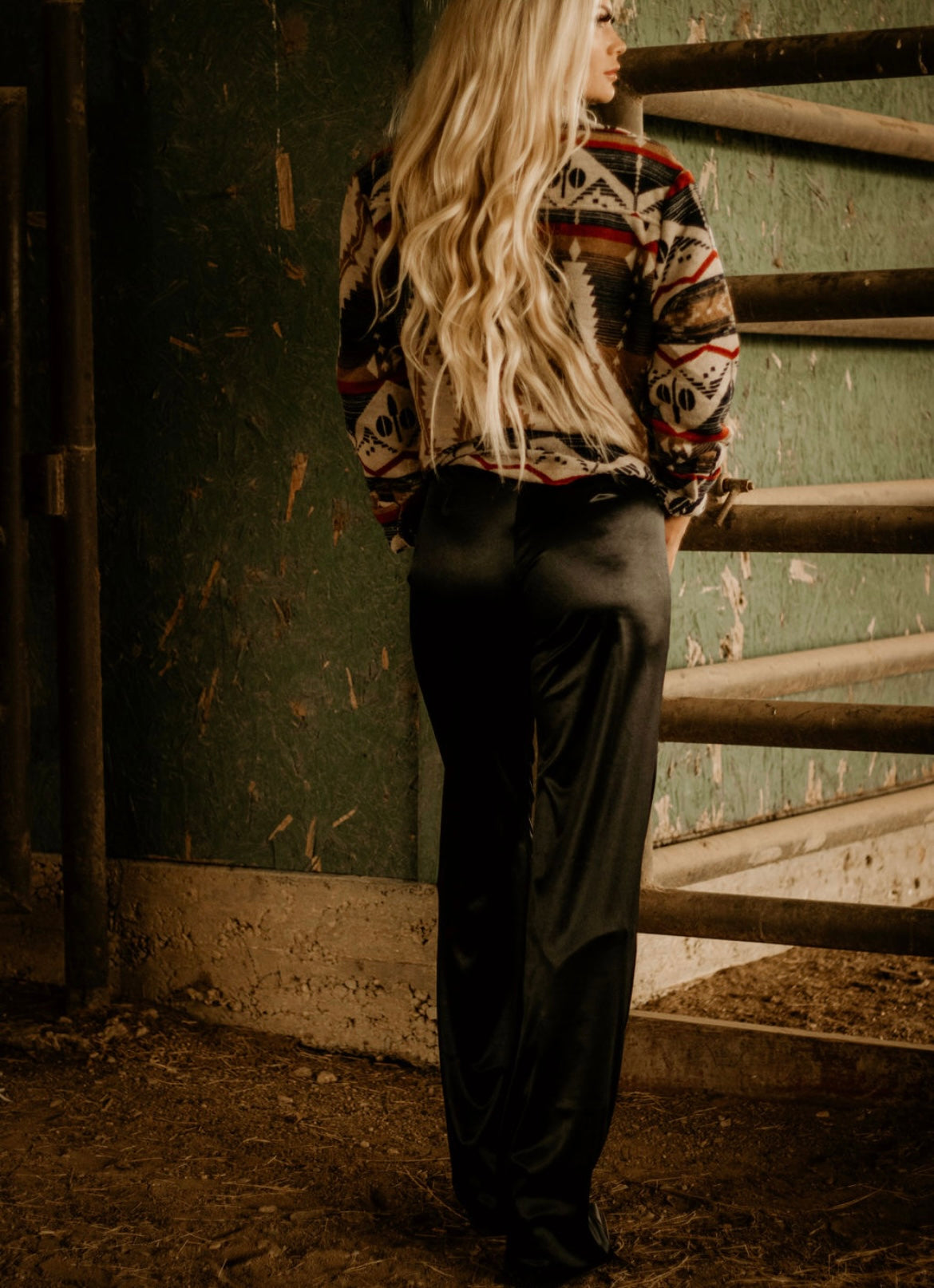 VINTAGE COWGIRL BLACK PANTS