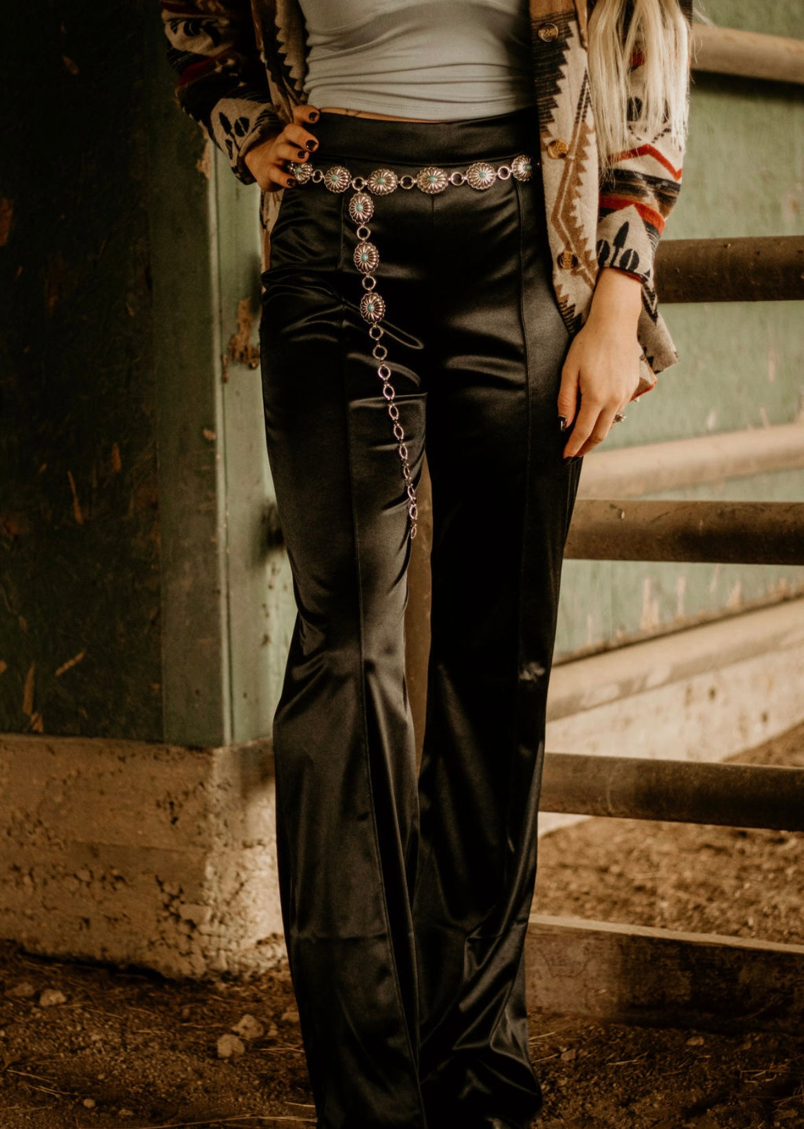 VINTAGE COWGIRL BLACK PANTS